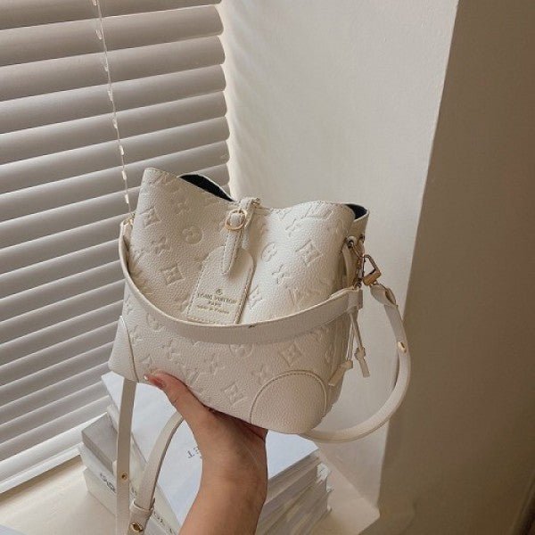 Branded Lv Bucket Bag Premium White Leather (bj) - Image 3