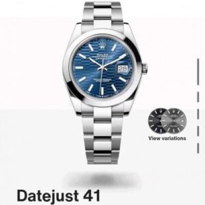 rolex_date just silver blue Motif