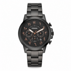 Fossil Mens Arabic Stainless Steel Full Black