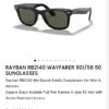RAYBAN 2140 BLACK SHINNY SHOWROOM TOP SELLING MODEL 429