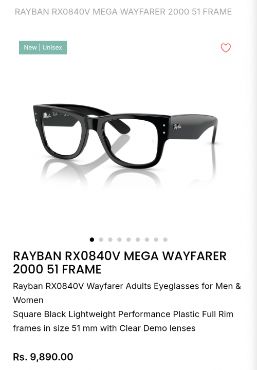 RAYBAN 0840 BLACK MEGA WAYFARER EXCLUSIVE SHOWROOM SUPERHIT MODEL 417 - Image 2