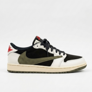NIKKE AIR JORDAN 1 LOW X TRAVIS SCOTT OLIVE SEMI UA