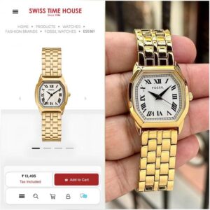 FossilWomen Harlow Gold White Dial Heavy Quality