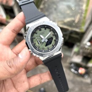 CASIO G-SHOCK GM-2100 SILVER BLACK GREEN DAYAL
